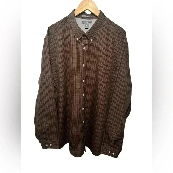 Eddie Bauer Plaid Flannel Button Down Shirt Men Classic Fit Long Sleeve T2XL - Picture 2 of 16